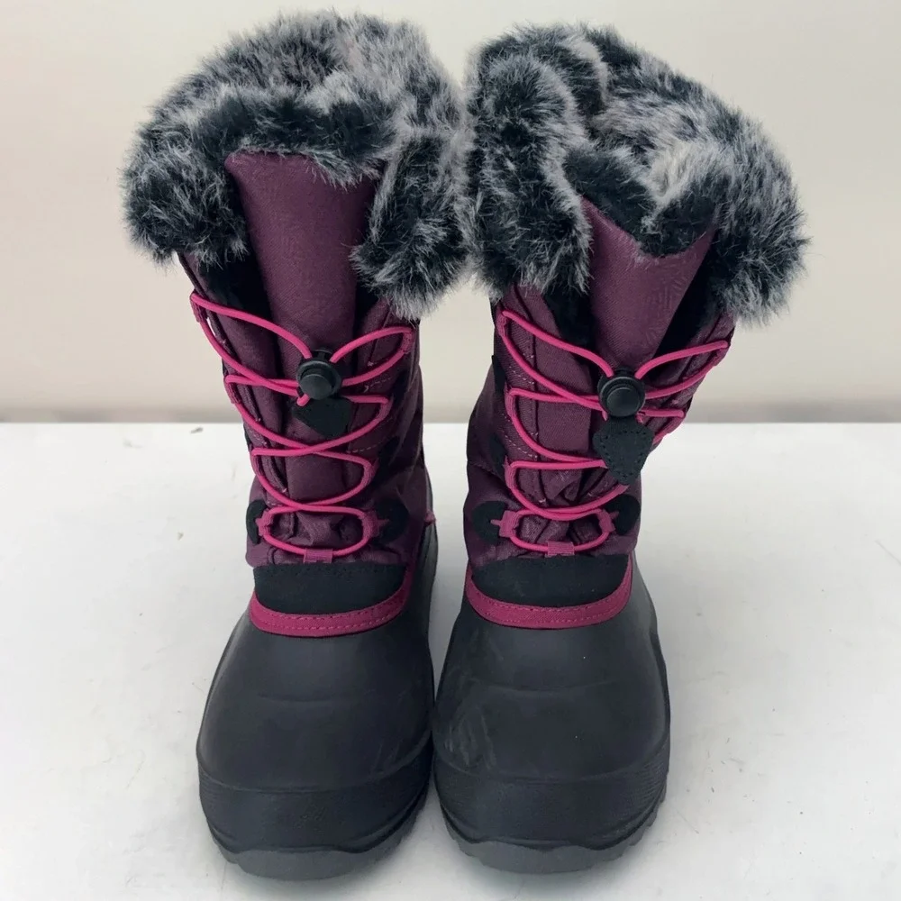 Kamik Momentum 3 Snow Boots Womens 7 Purple Winter Faux Fur Insulated Waterproof